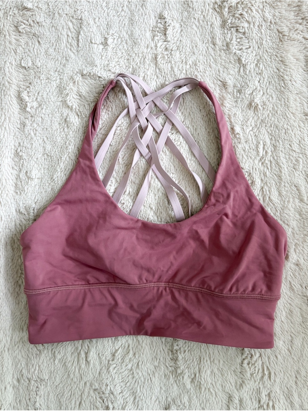 Lululemon Strappy Sports Bra Pink Size 8